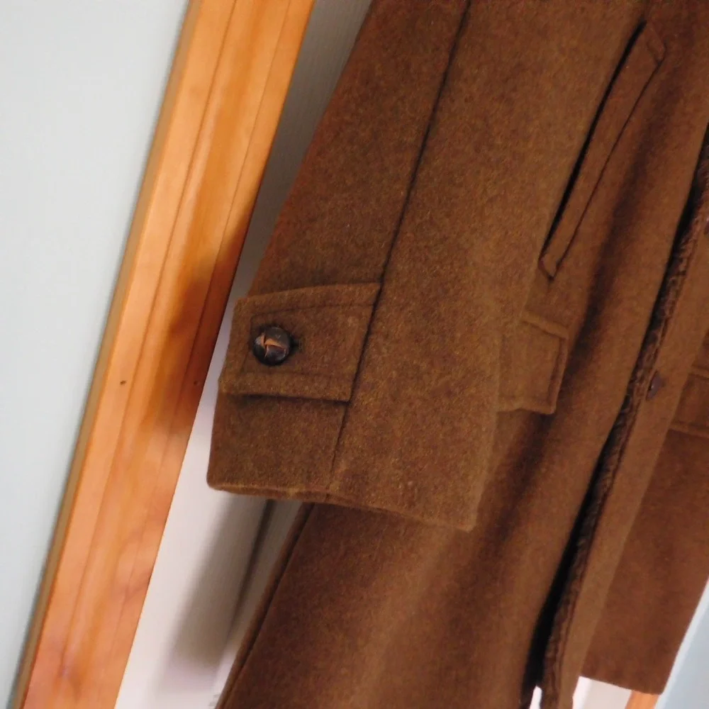 Vintage Zero King Coat Wool Faux Fur Lined Wind and Water Repellent Sz 44 Large‎